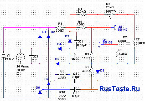 Тиристорное зарядное устройство со стабилизацией тока
