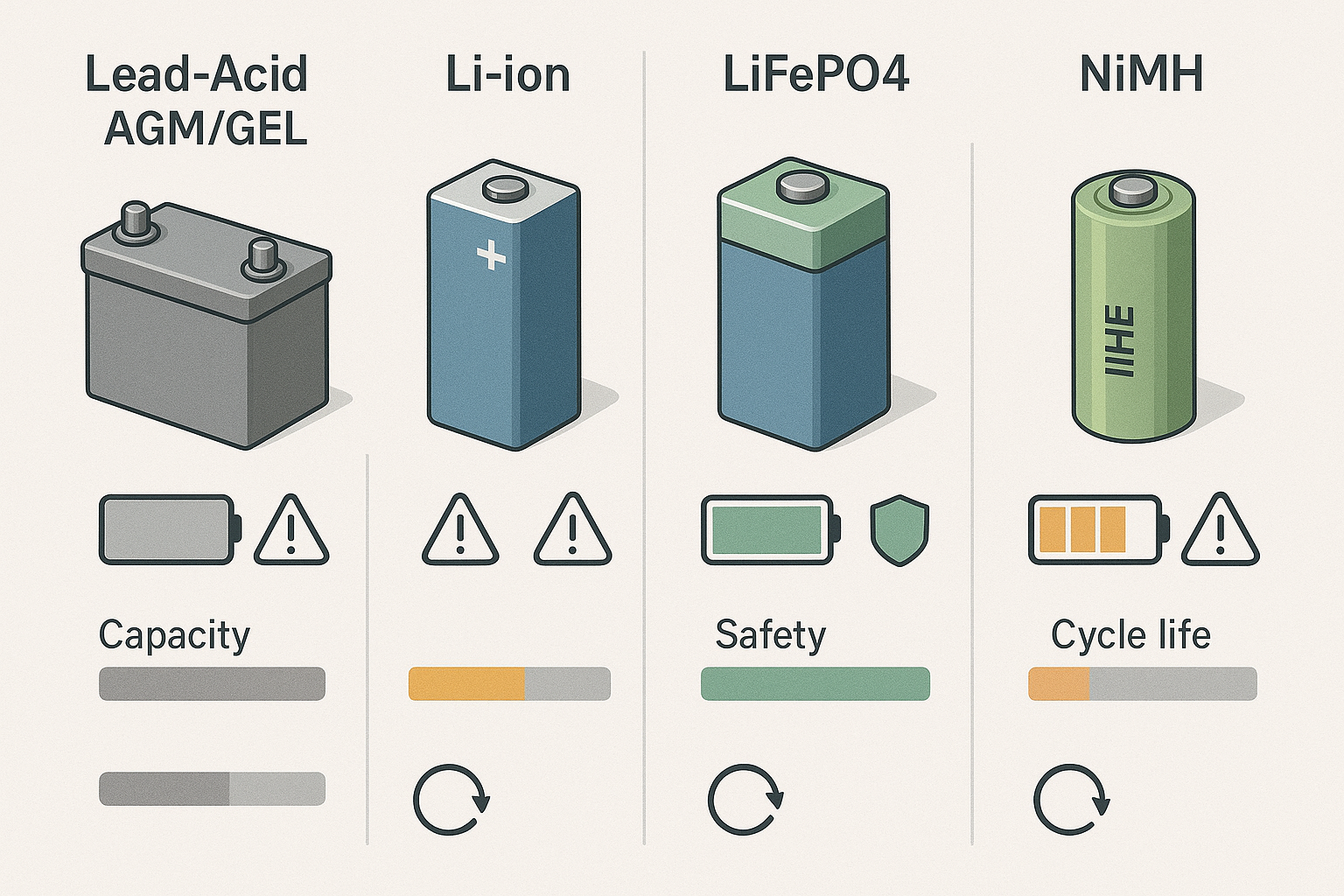 сравнить акумуляторные батареи