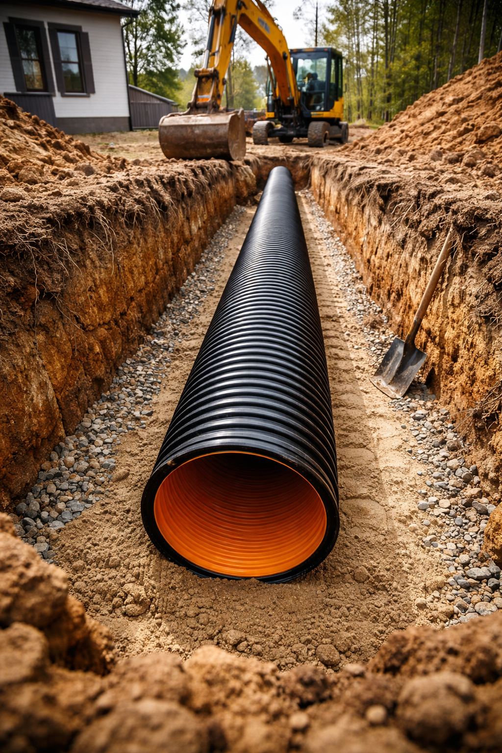 гофрированная труба ПП для канализации