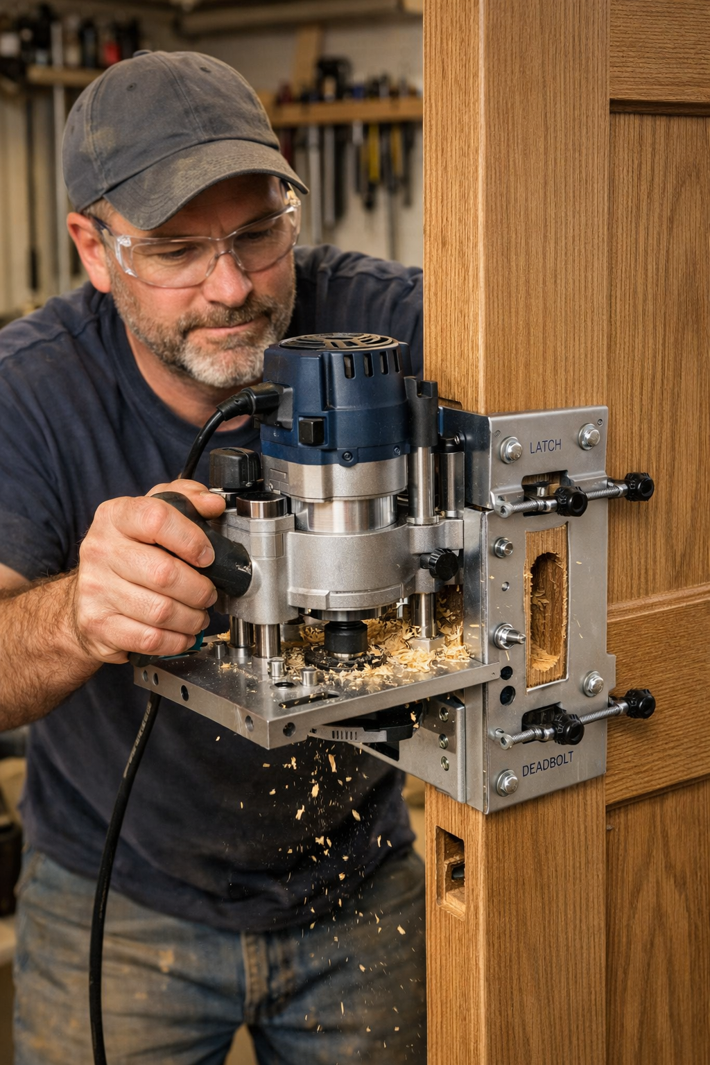 шаблон для врезки замков в межкомнатные двери