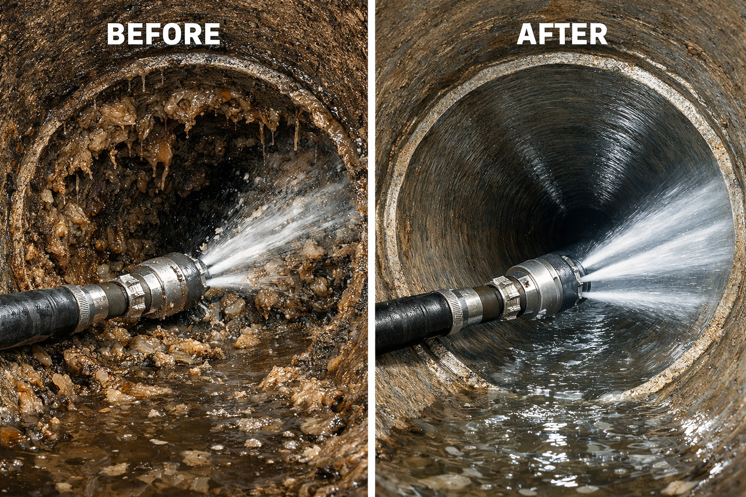 гидродинамическая прочистка канализации