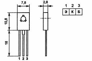 Цоколевка и размеры транзистора КТ815А