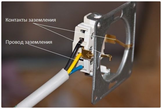 подключение розетки с заземлением